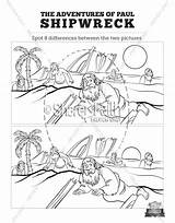 Paul Shipwrecked On Malta Coloring Page Pages sketch template
