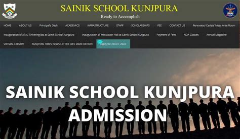 Sainik School Kunjpura Admission Form 2023 24 - Printable Forms Free Online