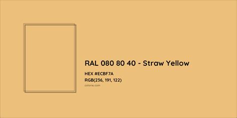 About RAL 080 80 40 - Straw Yellow Color - Color codes, similar colors and paints - colorxs.com