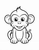 Girl Baby Monkey Coloring Pages sketch template