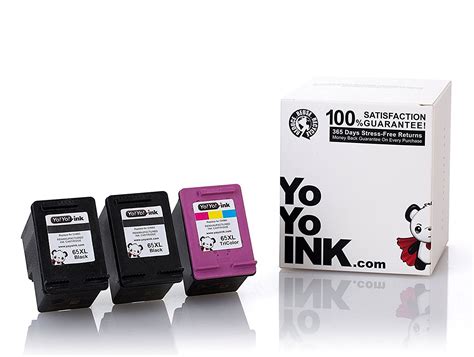 Remanufactured HP 65XL Combo Black & Color Printer Ink Cartridges 2 Black & 1 Color (3 Pk ...