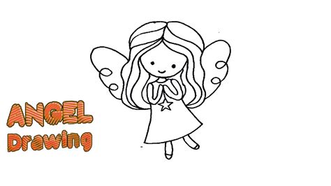 How to draw an angel | little angel drawing | simple angel drawings ...