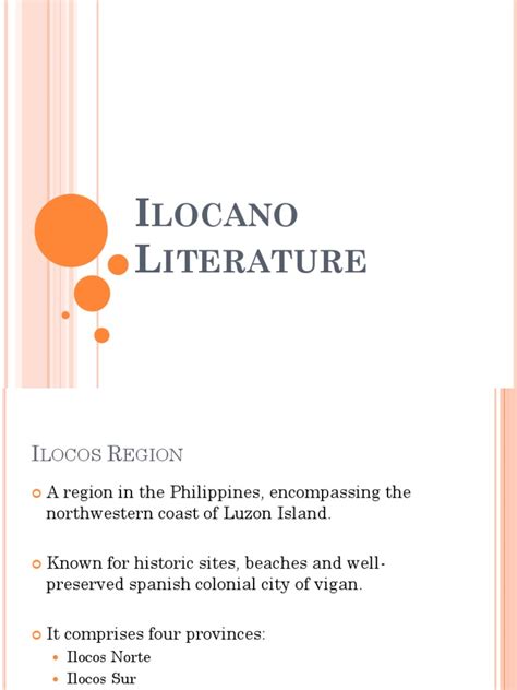 Ilocano Literature | PDF | Philippines | Poetry