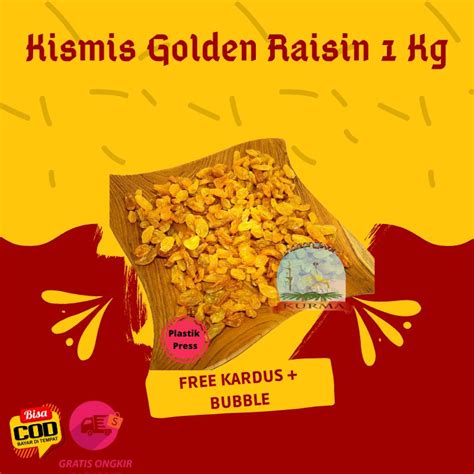 Jual Kismis Golden Raisin 1 Kg / Kismis Asam Manis / Kismis Manis / Kismis anggur / Kismis ...