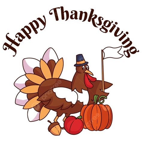 Happy Thanksgiving Turkey Clipart, Thanksgiving, Turkey, Autumn PNG and Vector with Transparent ...