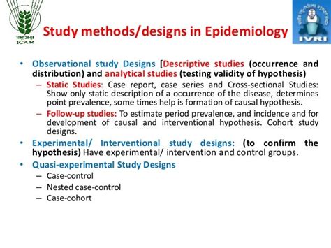 Epidemiological methods