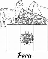 Flag Of Peru coloring Page To Print sketch template