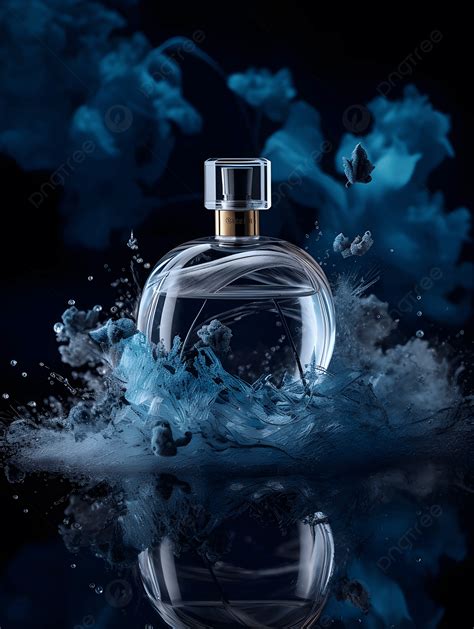 Water Splash Flower Plant Perfume Bottle Fashion Fantasy Advertising ...