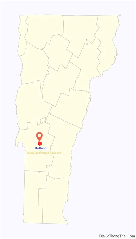 Map of Rutland city, Vermont - Thong Thai Real