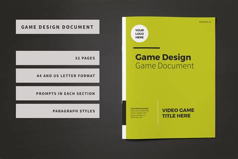 Game Design Document Template ~ Brochure Templates ~ Creative Market