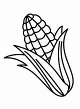Printable Corn Coloring Page sketch template