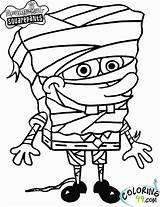 Spongebob Halloween Coloring Sheets sketch template