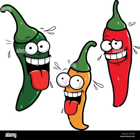 Cartoon hot jalapeno chili peppers Stock Vector Image & Art - Alamy
