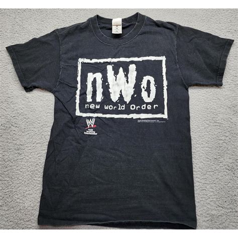 Vintage NWO Shirt Mens Medium Black Short Sleeve... - Depop