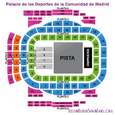 JUSTIN BIEBER PARAGUAY: Planos del Palacio de los Deportes de Madrid y Palau Sant Jordi