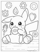 Pokemon Coloring Pages Pikachu Cute sketch template