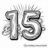 Number 15 Coloring Pages  Free & Printable sketch template