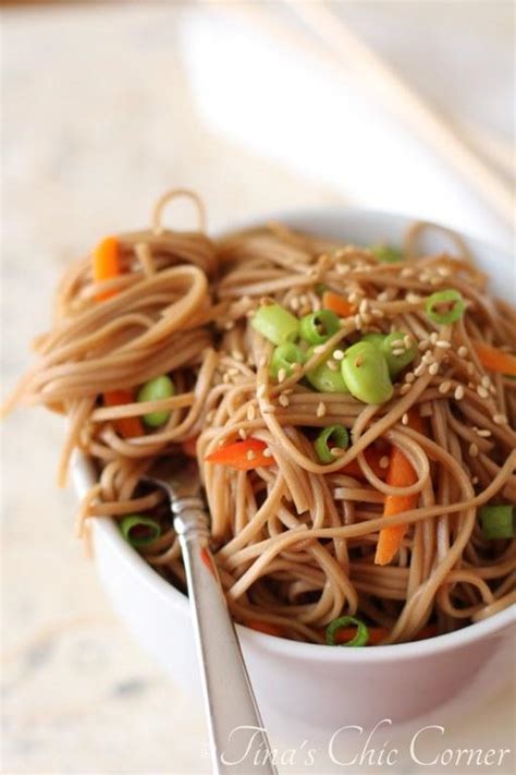 Sesame Soba Noodles and Vegetables – Tina's Chic Corner