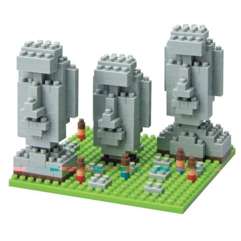 Moai Statues on Easter Island NBH-009 NANOBLOCK the Japanese mini ...