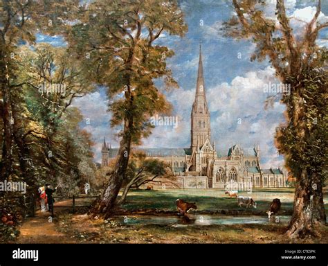 Salisbury Cathedral from the Bishop's Grounds 1825 John Constable English1776–1837 United ...