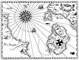 Printable Treasure Map Coloring Page Sketch sketch template