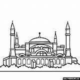 Hagia Sophia  Istanbul Turkey coloring Page sophia sketch template