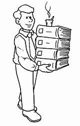 Librarian Coloring Pages  Free Printable For Kids sketch template