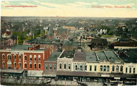 Nevada, Missouri Birdseye View, vintage postcard, historic photo | Vintage postcard, Historical ...