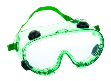 Eisco Labs Vented Basic Green Safety Goggles – Vented with adjustable Elastic strap – indirect ...