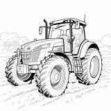 Premium AI Image  coloring pages For Kids Massey Ferguson Tractor With sketch template