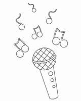 Microphone Coloring Page For Kids sketch template