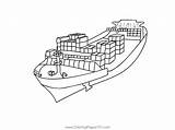 Cargo Cruise Coloring Page For Kids  Free Ships Printable sketch template
