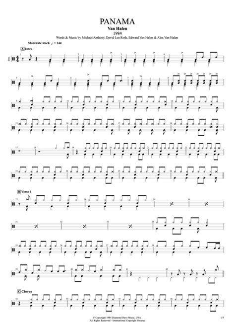 Panama Tab by Van Halen (Guitar Pro) - Full Score | mySongBook