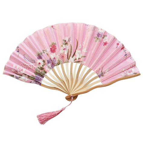 1pcs Chinese Style Hand Held Folding Fan Dance Wedding Party Lace Silk Folding Hand Held Flower ...