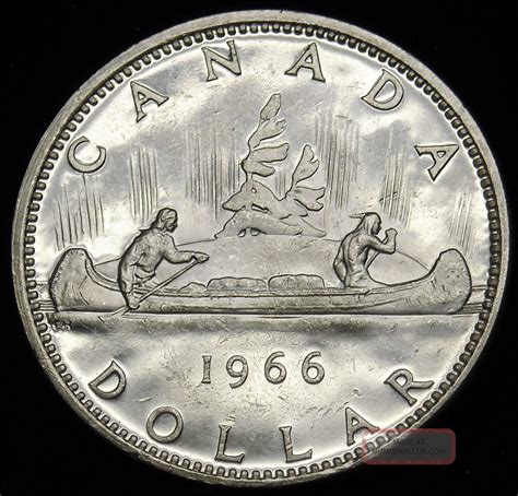 1966 Canadian Silver Dollar. 600 Actual Silver Weight As Pictured S&h H553