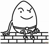 Humpty Dumpty Coloring Printable Pages Fell Wall Off Puzzle Goose  sketch template