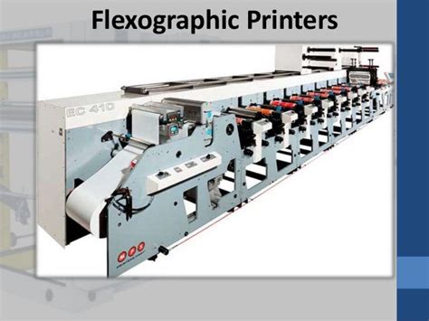 Different types of printing machinery