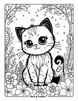 Kitty Cat Drawing Coloring Pages sketch template
