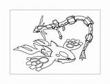 Rayquaza Pokemon Coloring Drawing Pages Mega Ausmalbilder Base Normal  sketch template