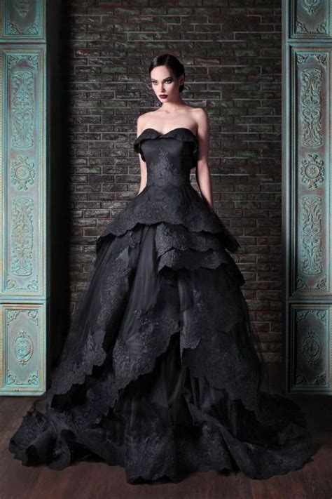 25 Gorgeous Black Wedding Dresses - Deer Pearl Flowers