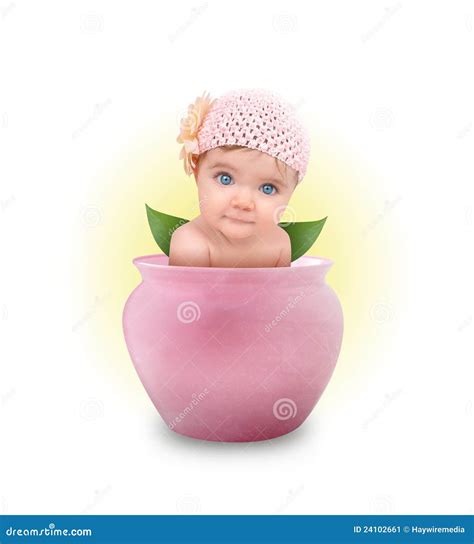 Baby In Flower Pot