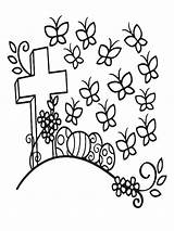 Easter Cross Coloring Pages  Free Printable For Kids sketch template