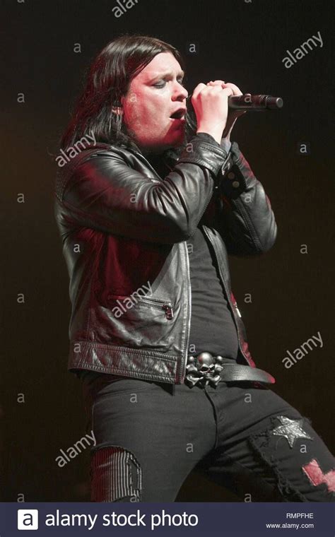 Download this stock image: Lead singer Brent Smith of the hard rock band Shinedown is shown ...