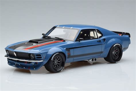 Ford Mustang Boss Cobra Ruffian Blue GT Spirit 1/18 - New 2021 Model