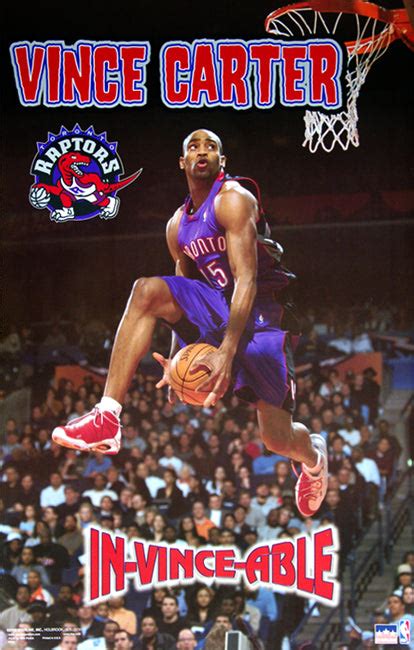 Vince Carter "In-Vince-Able" Toronto Raptors All-Star Slam-Dunk Poster ...