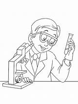 Microscope Coloring Page sketch template