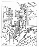 The Inspired Room Coloring Book Creative Spaces To Decorate As You  sketch template