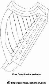 Irish Harp Coloring Pages sketch template