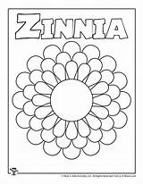 Z Is For Zinnia Coloring Page  Woo Jr Kids Activities Childrens sketch template
