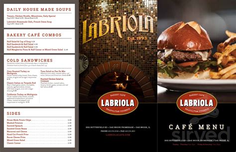 Labriola Bakery & Café menu in Oak Brook, Illinois, USA